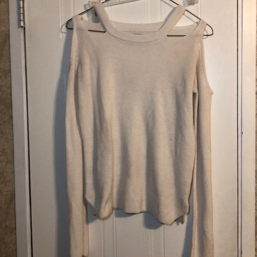 white off shoulder shirt
